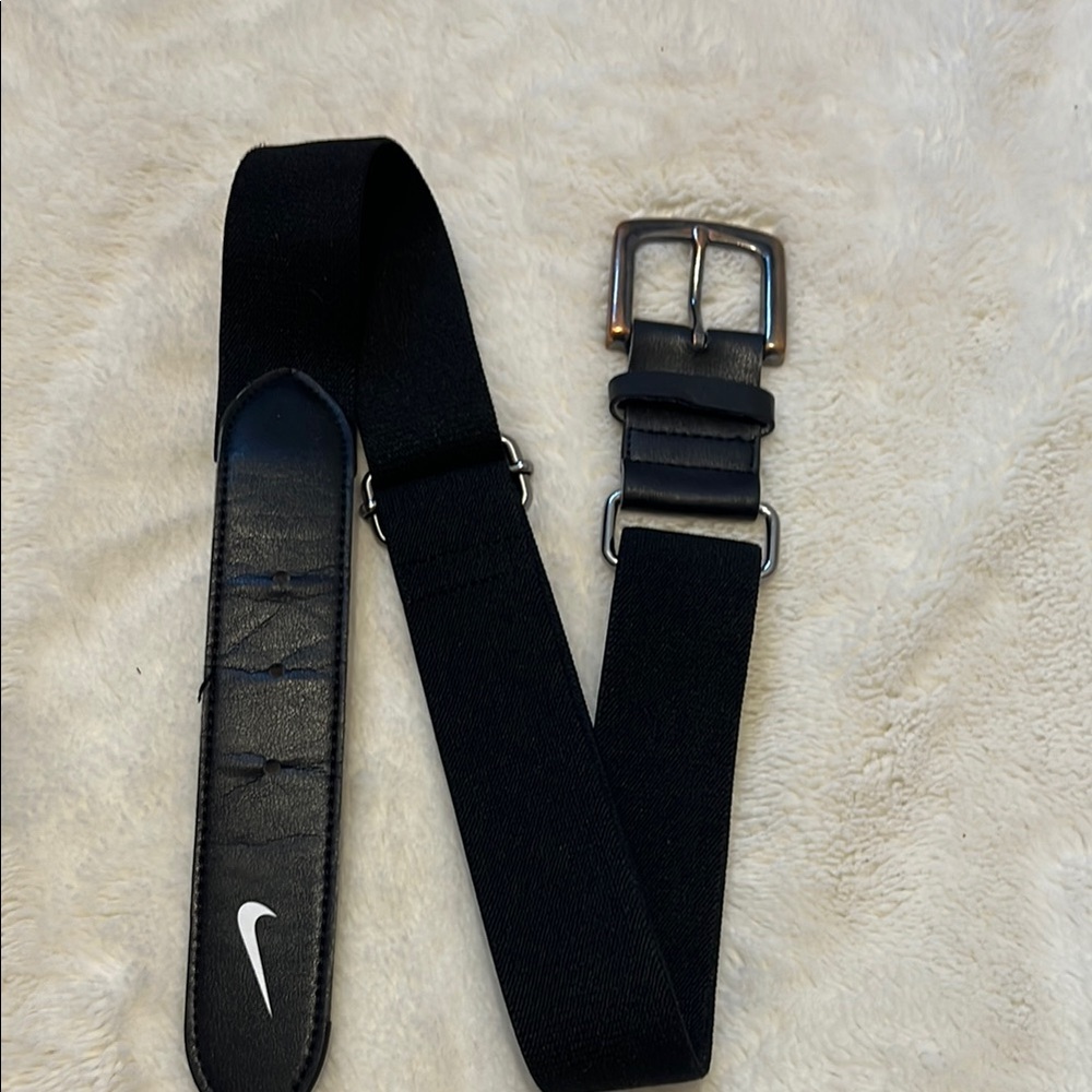 Nike Black Belt with Silver Buckle